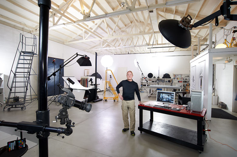 Bruce Rohr in his studio