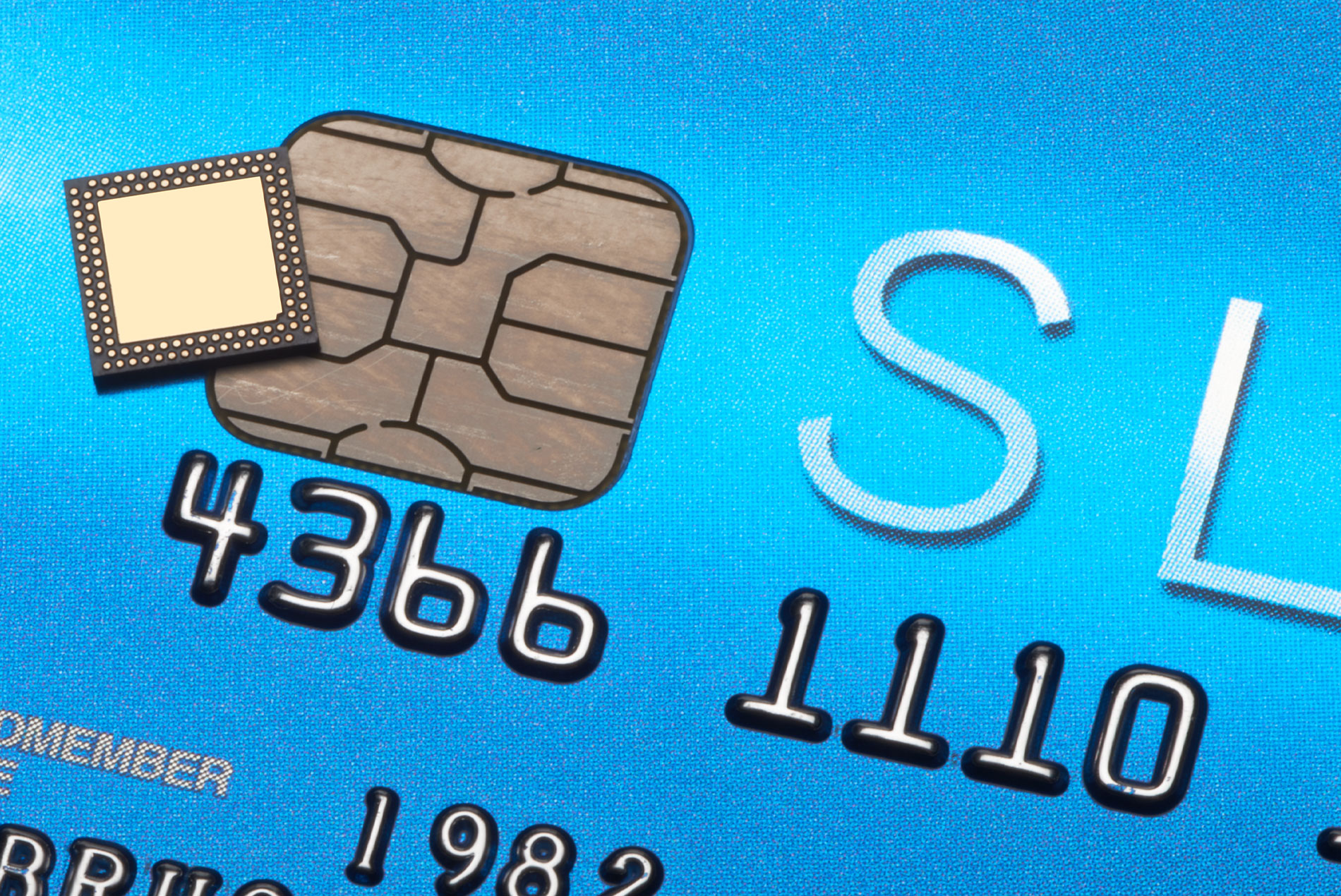 Macro Close-up of Microchip
