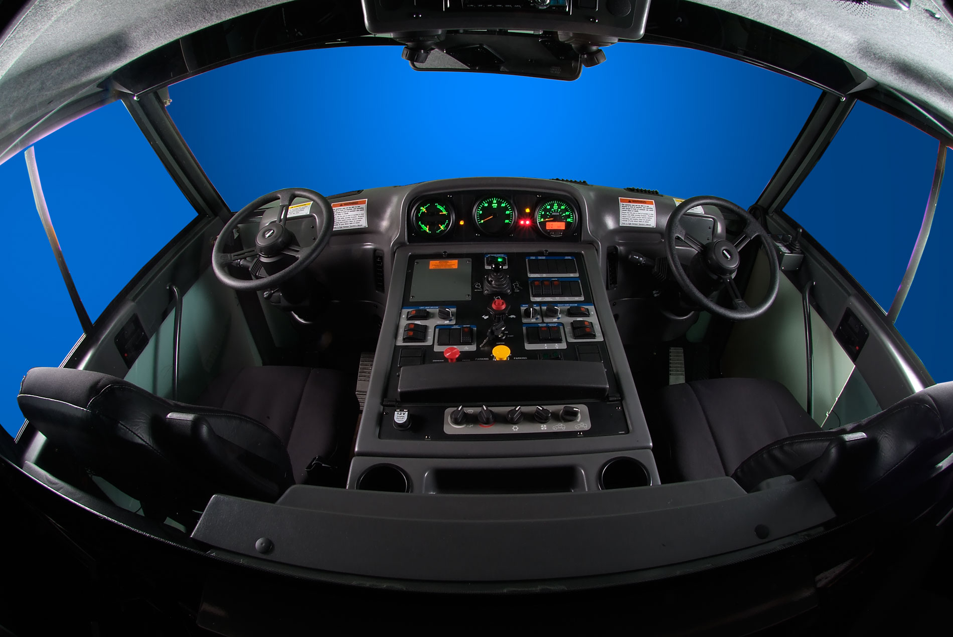 interior truck cab photography